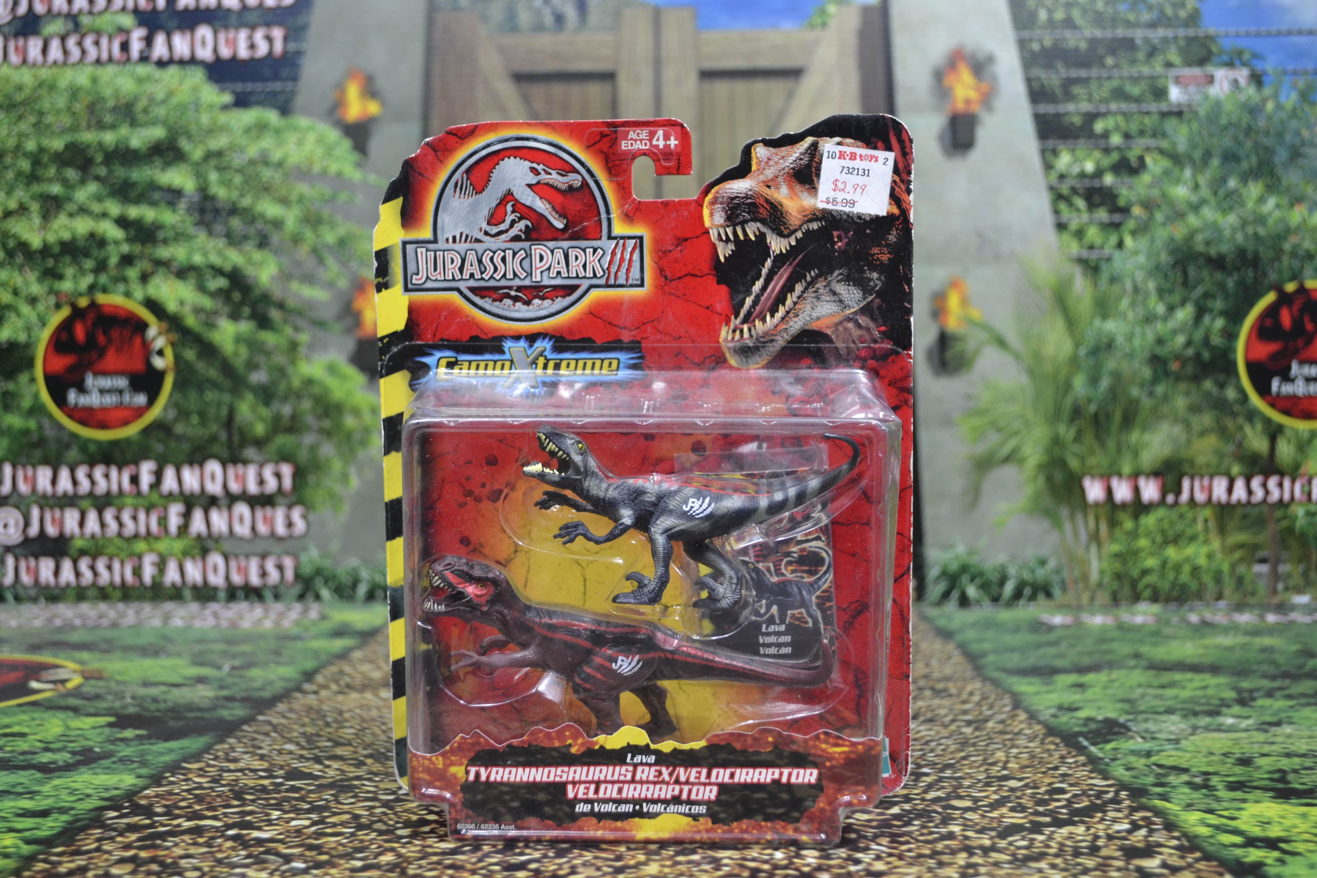 Tiranosaurio Rex & Velocirraptor volcánicos