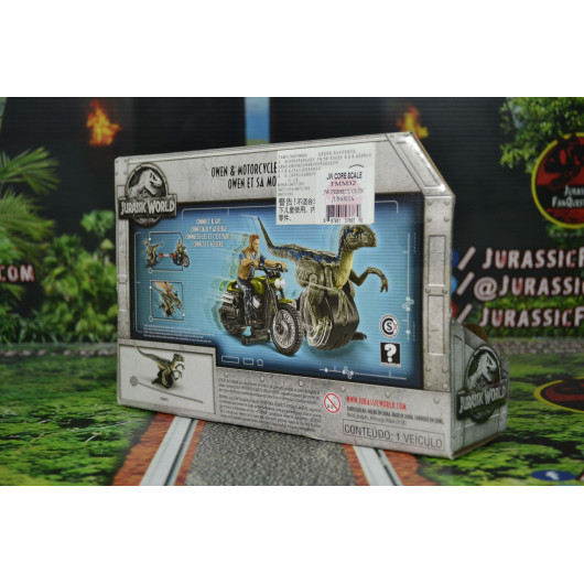 Jurassic World Reino Caído Rip Run Owen And Motocicleta Mattel Jurassic Fan Quest 2268