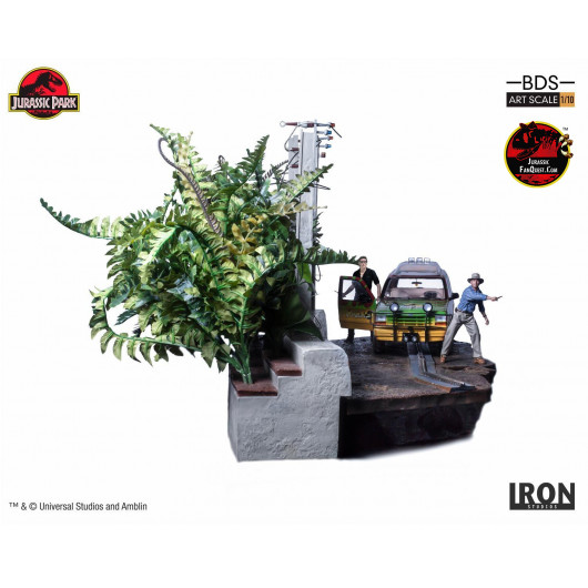 Jurassic Park Iron Studios T-Rex Attack Art Escala 1/10 (SET B ...