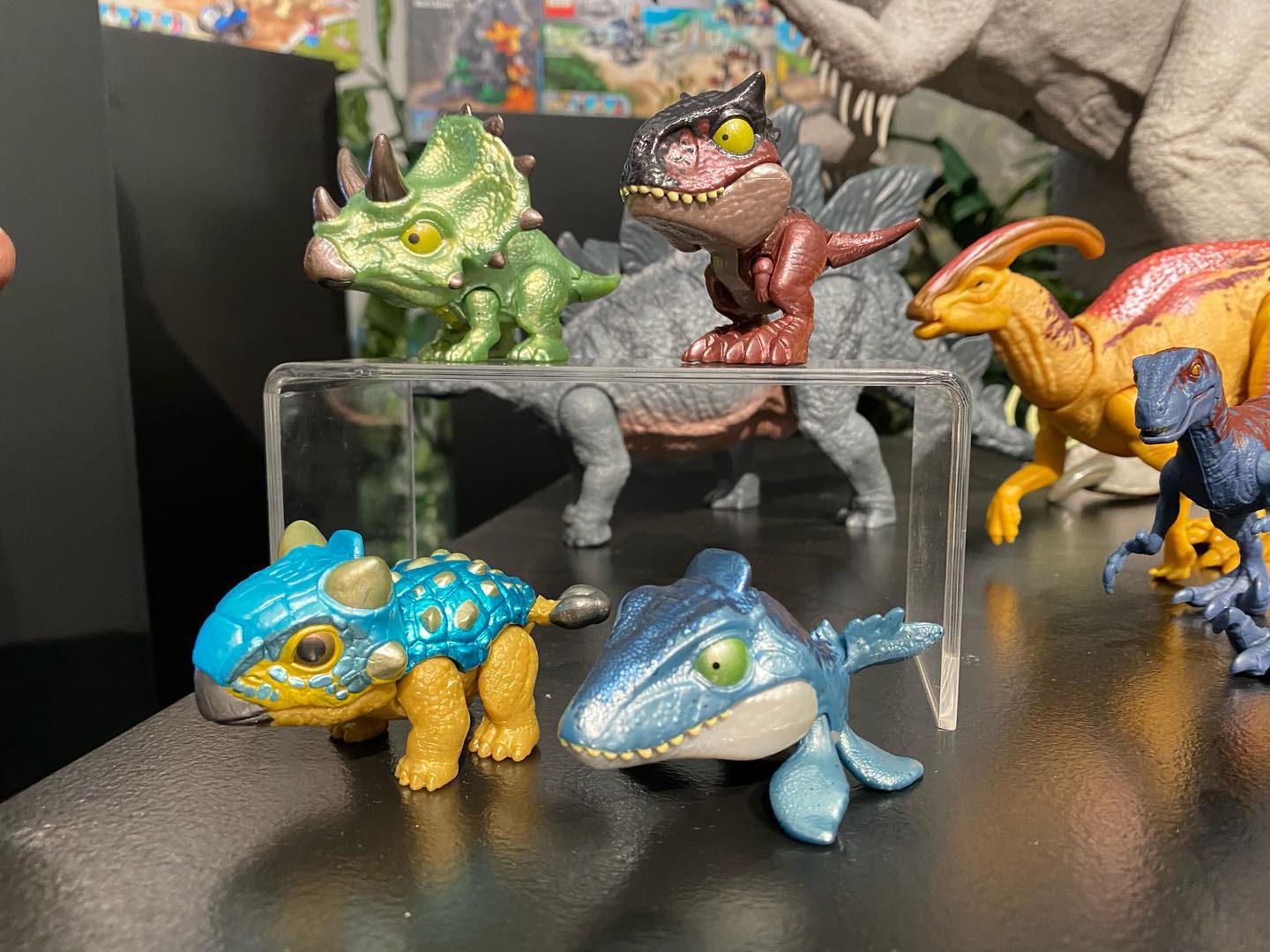 Jurassic World Snap Squad Ankylosaurus Bumby y Triceratops Mattel Toy Fair New York 2020